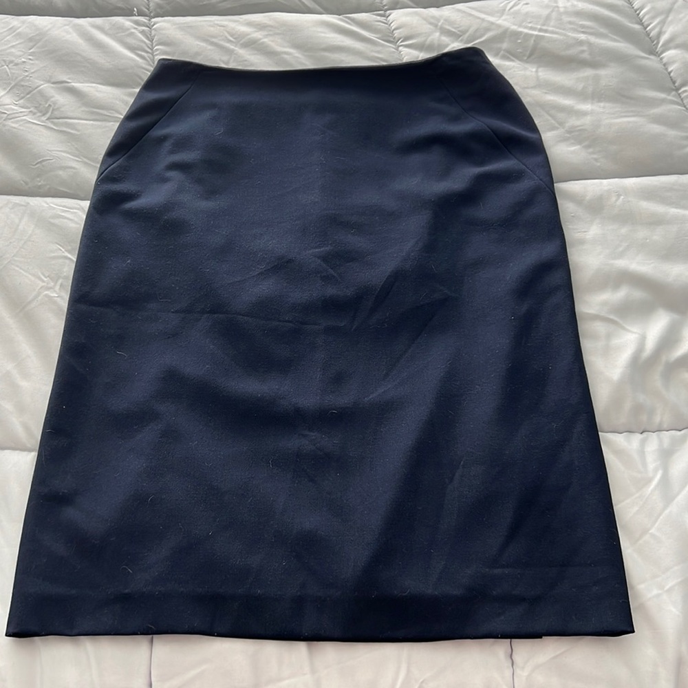 Navy pencil skirt
